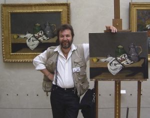 copie de tableau de Cézanne au musée